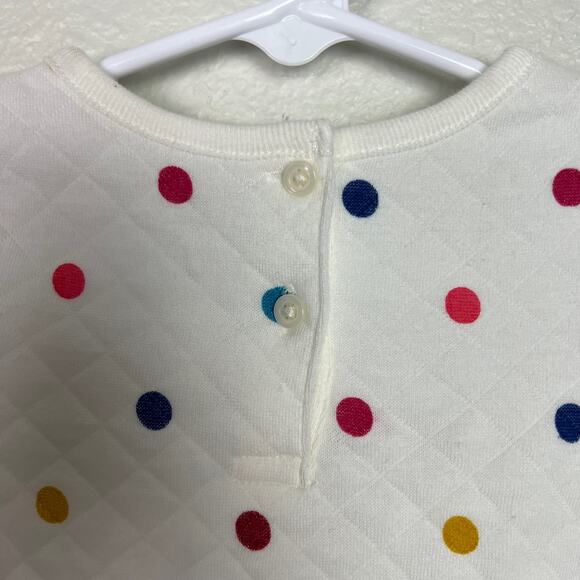 Baby Gap NWT 3-6 months Quilted Dot Dress Bloomers Long Sleeves Rainbow Dots‎ - Picture 8 of 11